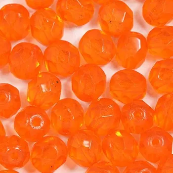 Korálek CZ Korálky broušené 6mm oranžová (40ks)
