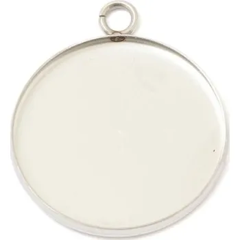 Přívěsek Crystal-ZONE Přívěsek kruh 25mm chirurgická ocel