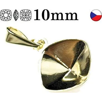 Přívěsek Crystal-ZONE Přívěšek Square 10mm gold plating 24kt