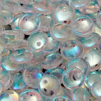 Korálek CZ Korálek mačkaný ČOČKA 6mm crystal AB