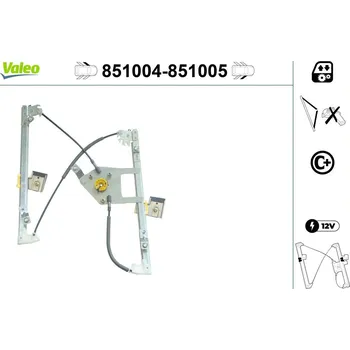 Stahovačka okna Zvedací zařízení oken VALEO 851004