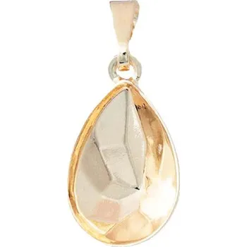 Přívěsek Crystal-ZONE Přívěsek Pear 14mm chirurgická ocel rose gold