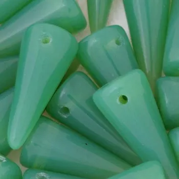 Korálek CZ Korálek mačknaý SPIKE 17/7mm zelená opál