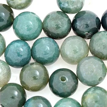 Drahý kámen Achát mechový 8mm (1ks)