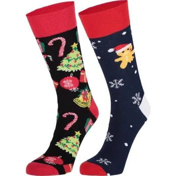 Dámské ponožky Vánoční ponožky Lonka CHRISTMAS 35-38 Mix, Červená