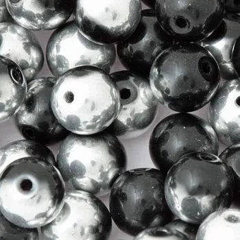 Korálek CZ Korálek mačkaný KULIČKA 8mm černá CAL