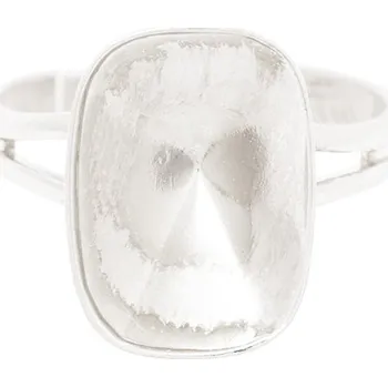 Prsten Crystal-ZONE Prsten Cushion 14/10mm rhodium