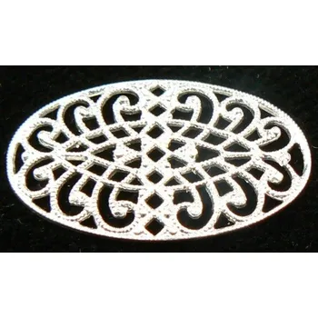 Materiál na výrobu šperku CZ Filigrán ovál stříbro