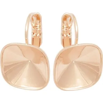 Náušnice Crystal-ZONE Náušnice rovně Square 10mm rose gold