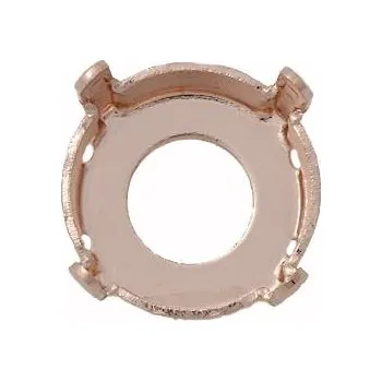 Materiál na výrobu šperku Crystal-ZONE Našívací kotlík Rivoli 10mm rose gold