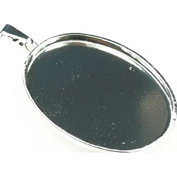 Přívěsek Crystal-ZONE Přívěsek Ovál 30/22mm ag clear