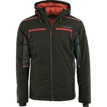 Pánská lyžařská bunda ALPINE PRO MOKER XXL Černá, Červená, Šedá