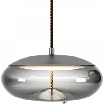 BROKIS Knot Disco, závěsné svítidlo, šedé kouřové sklo lesklé / černý chrom, 14W LED 2700K stmívatelné, prům.50cm - BROKIS C BRO PC01017_004