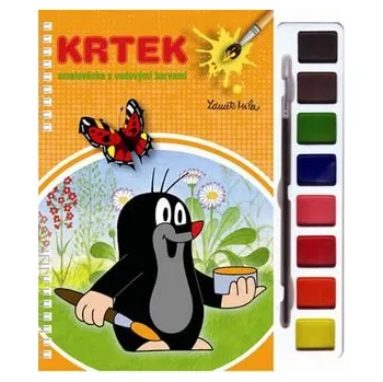 omalovánky Omalovánky s vodovými barvami a štětcem Krtek