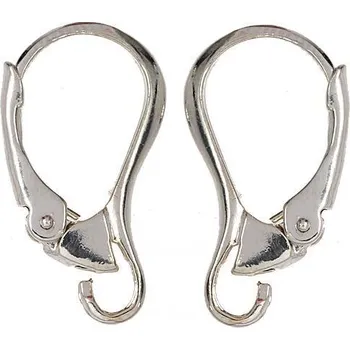 CZ Náušnicový háček 19x11mm Rhodium