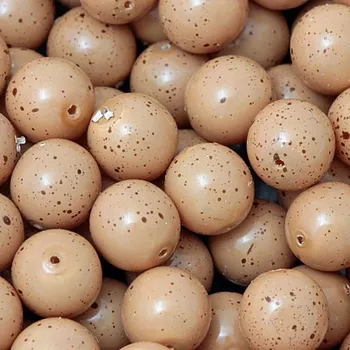 Korálek CZ Korálek mačkaný KULIČKA 8mm hnědá kropenatá