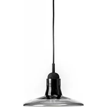 BROKIS Závěsné svítidlo SHADOWS PC895 šedá kouřová transparentní / dub evropský černě mořený / černý kabel - BROKIS A BRO PC00895_001