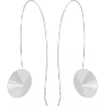 Náušnice Crystal-ZONE Náušnice BIG Rivoli 10mm rhodium