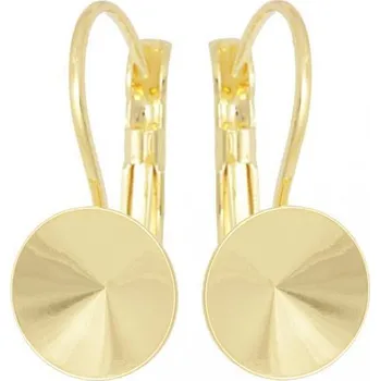 Náušnice Crystal-ZONE Náušnice Chaton light ss39 gold plating 24kt