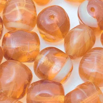 Korálek CZ Korálek mačkaný GRANULE 11/10mm topaz