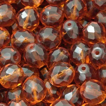 Korálek CZ Korálky broušené 10mm dark topaz (15ks)