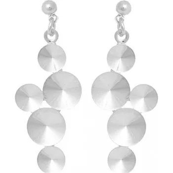 Náušnice Crystal-ZONE Náušnice VÍNO Rivoli 8+6mm rhodium