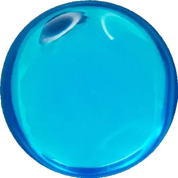 Korálek CZ Kabošon BRILLANT kruh 18mm blue zircon