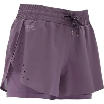 Dámské kraťasy Dámské sportovní kraťasy SILVINI LAGIANA 2v1 L Fialová, Stříbrná
