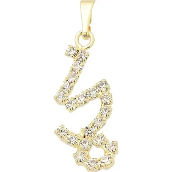 Přívěsek Crystal-ZONE Přívěsek znamení Kozoroh 24/11mm gold plating 24kt