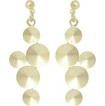 Náušnice Crystal-ZONE Náušnice VÍNO Rivoli 8+6mm gold plating 24kt