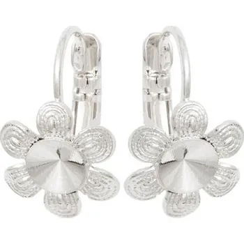 Náušnice Crystal-ZONE Náušnice KIDS květ rivoli 6mm rhodium