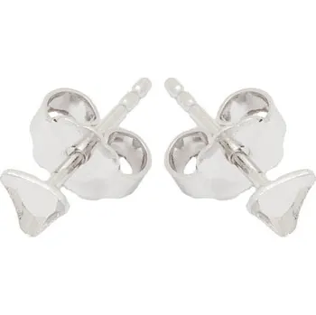 Náušnice Crystal-ZONE Náušnice trn Angled Cube 4mm rhodium