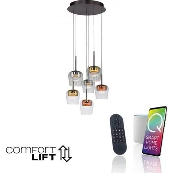 PAULNEUHAUS LED závěsné svítidlo Q-KON vícebarevné Smart Home ZigBee 2700-5000K - PAUL NEUHAUS PN 2744-70