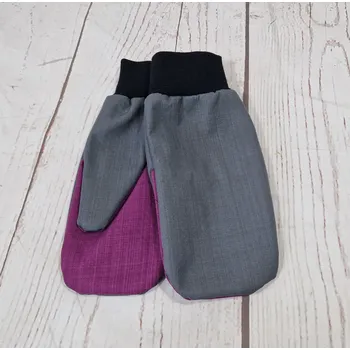 Rukavice Yháček Softshellové rukavice, šedá/fialová, L Velikost:: L