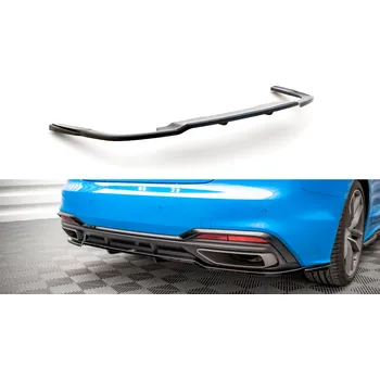 Autodíl Maxton Design středový spoiler pod zadní nárazník s žebrováním pro Audi A5 F5 FL, plast ABS bez povrchové úpravy, S-Line SLEVA 5%