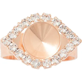 Prsten Crystal-ZONE Prsten Třetí Oko Rivoli 8mm strass rose gold