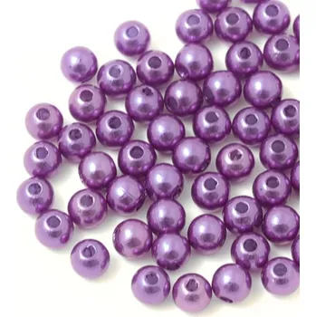 Korálek EU Plastový korálek kulička 6mm medium orchid (5g)