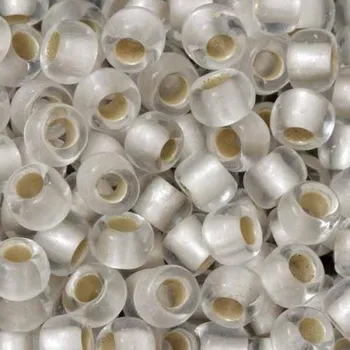 Korálek TOHO Co., Ltd. TOHO Round 6/0 Silver/Frosted Crystal Lined