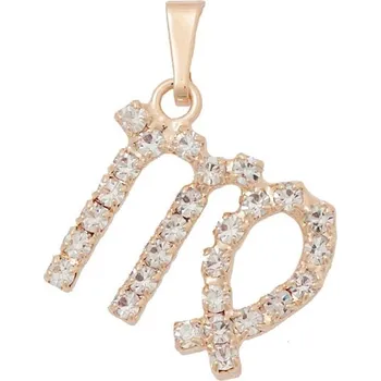 Přívěsek Crystal-ZONE Přívěsek znamení Panna 15/12mm rose gold