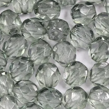 Korálek CZ Korálky broušené 6mm zelená listr (40ks)