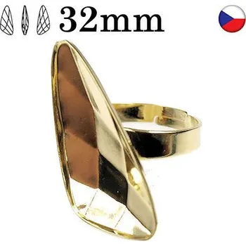 Prsten Crystal-ZONE Prsten Wing 32mm gold plating 24kt
