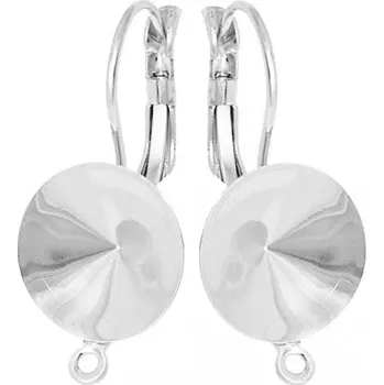 Náušnice Crystal-ZONE Náušnice Rivoli 14mm + očko rhodium