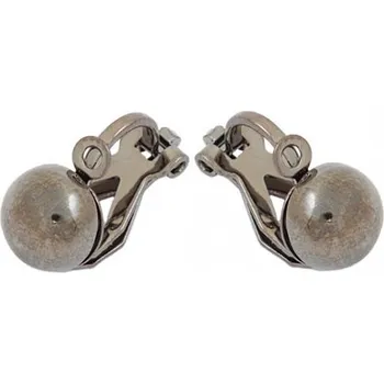 Materiál na výrobu šperku CZ Náušnicová klipsa s očkem antracit