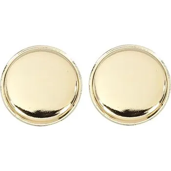 Náušnice Crystal-ZONE Náušnice trn Chess kruh 10mm gold plating 24kt