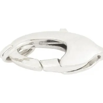 Materiál na výrobu šperku CZ Bižuterní karabinka 14mm stříbro