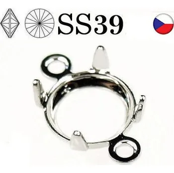 Korálek Crystal-ZONE Spojovací komponent krapny Rivoli 8mm rhodium