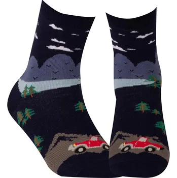 Chlapecké vzorované ponožky WOLA TRIP modré Velikost: 21-23