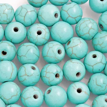 Korálek Tyrkys rekonstruovaný 6mm (1ks)