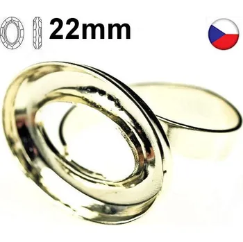 Prsten Crystal-ZONE Prsten Cosmic Oval 22/16mm gold plating 24kt