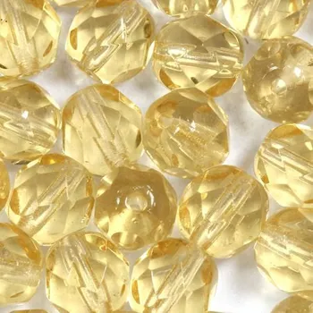 Korálek CZ Korálky broušené 7mm light topaz (40ks)